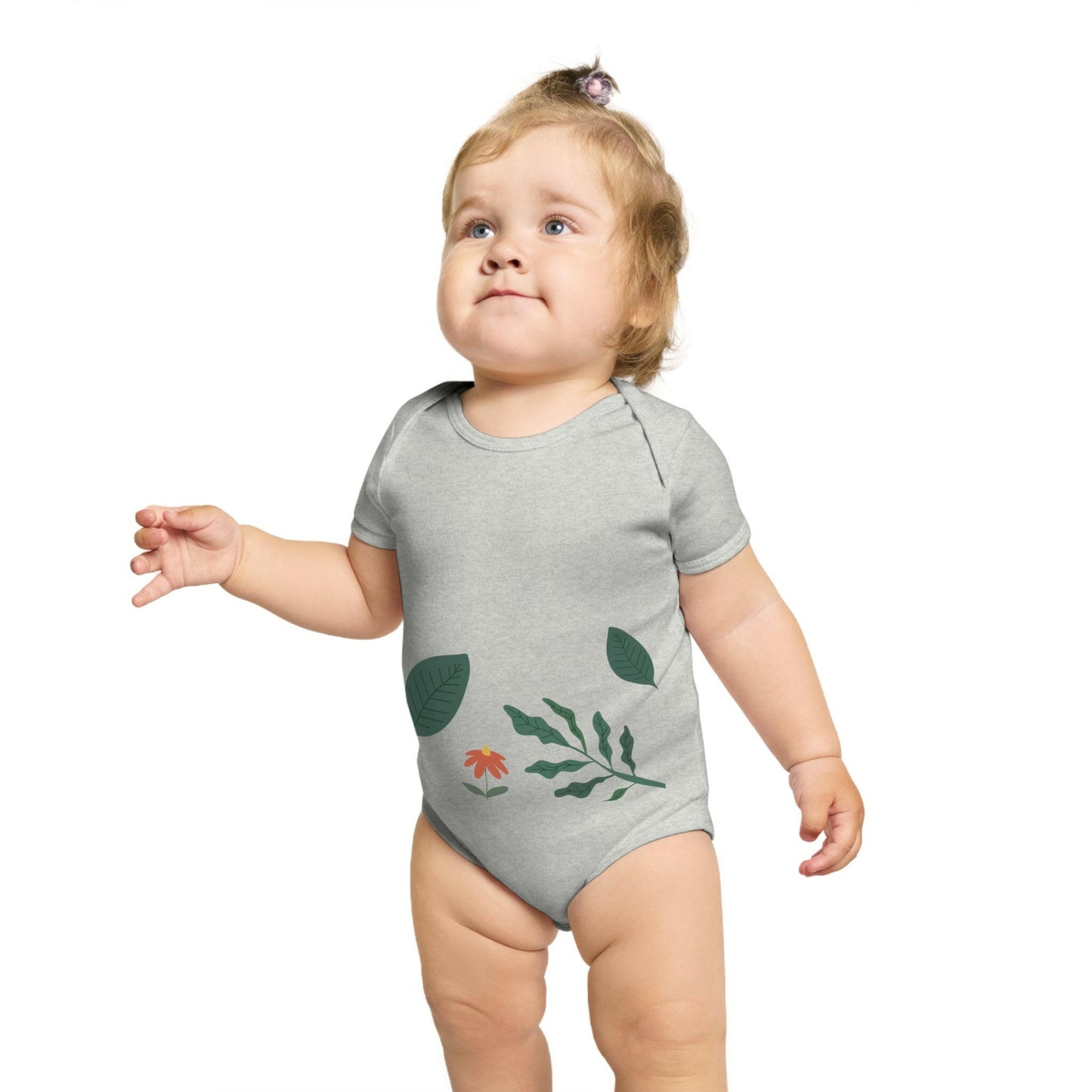 Personalized Floral Baby Bodysuit | LittleEcoNest