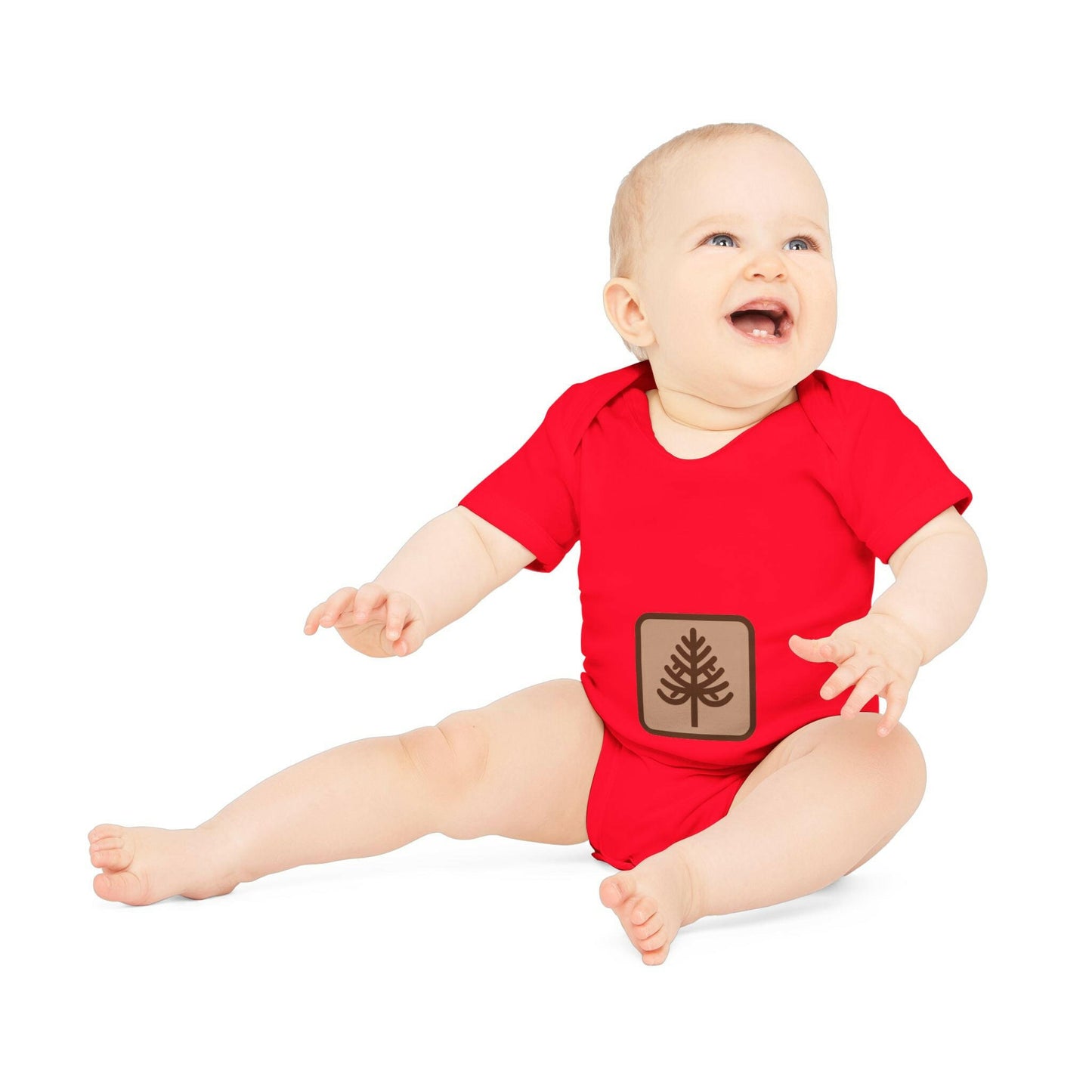 Custom Baby Organic Bodysuit with Tree Design | LittleEcoNest