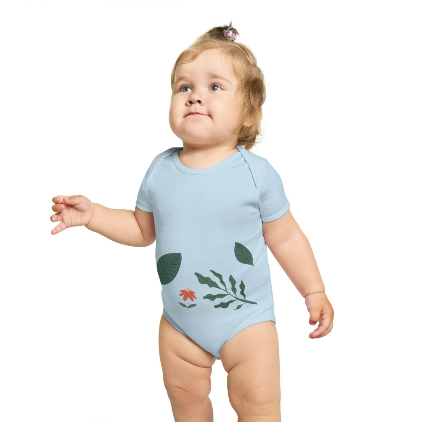 Personalized Floral Baby Bodysuit | LittleEcoNest