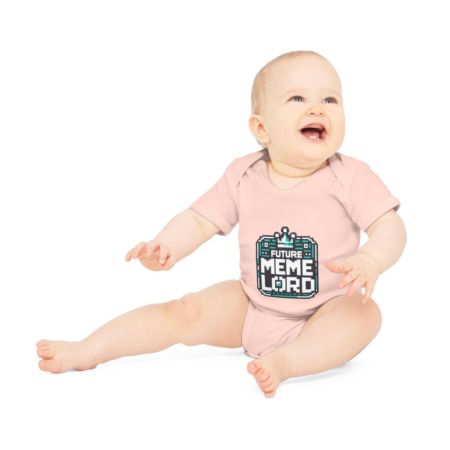 Future Meme Lord Baby Bodysuit - Organic Cotton Short Sleeve Onesie