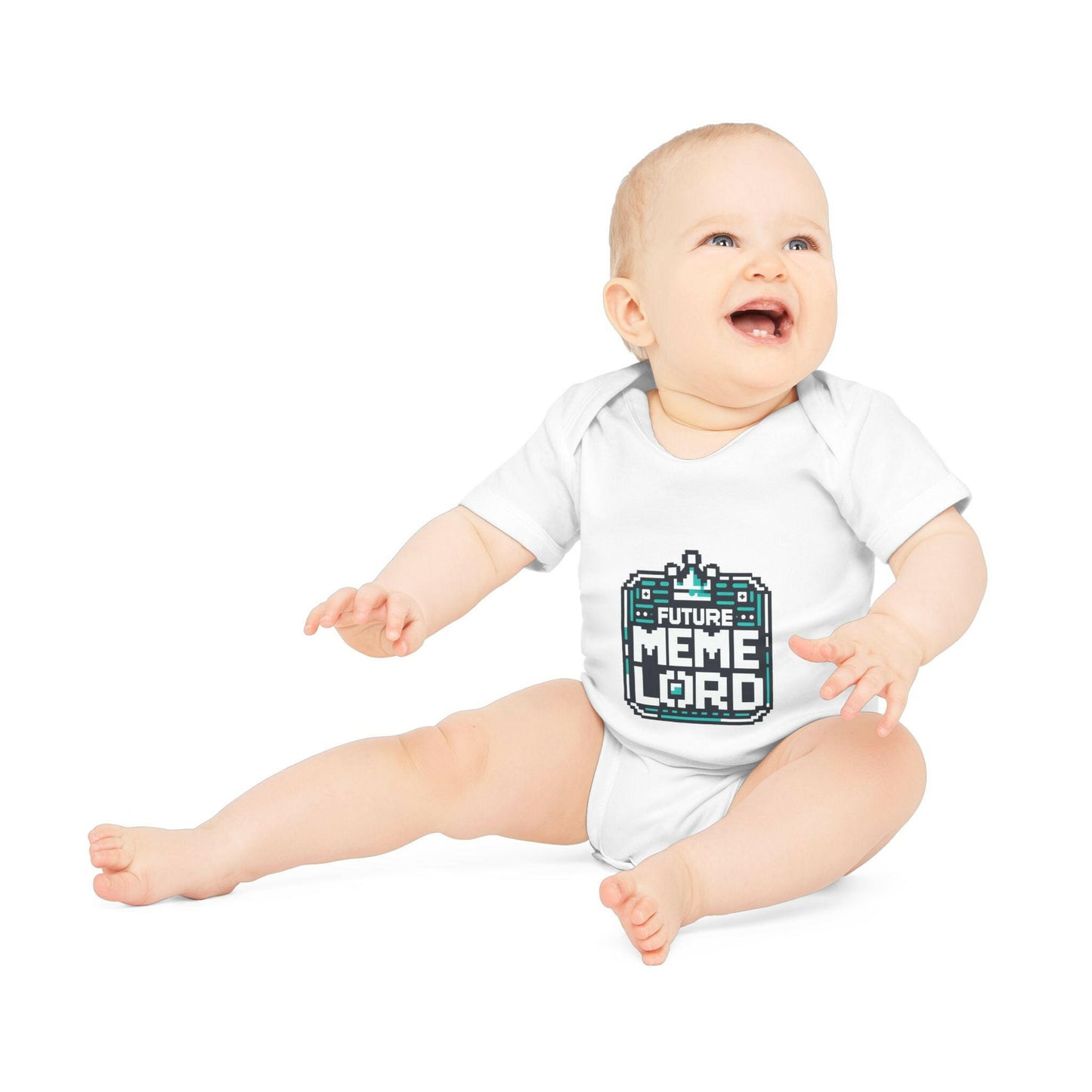 Future Meme Lord Baby Bodysuit - Organic Cotton Short Sleeve Onesie