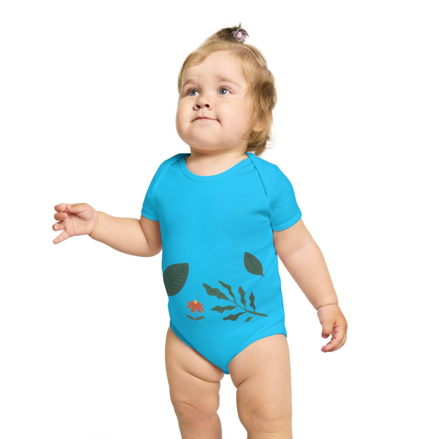 Personalized Floral Baby Bodysuit | LittleEcoNest