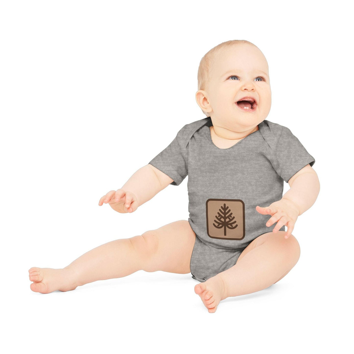 Custom Baby Organic Bodysuit with Tree Design | LittleEcoNest