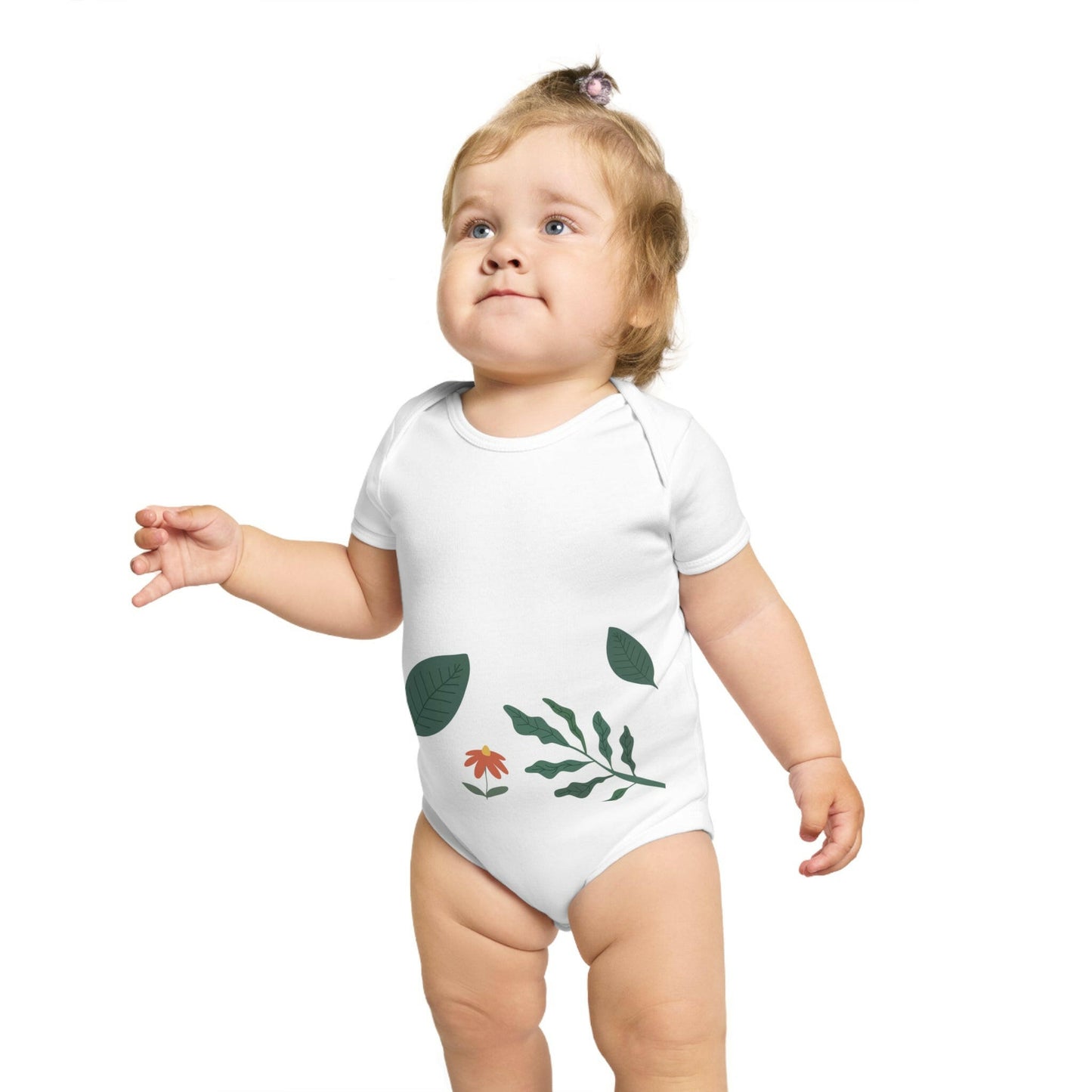 Personalized Floral Baby Bodysuit | LittleEcoNest