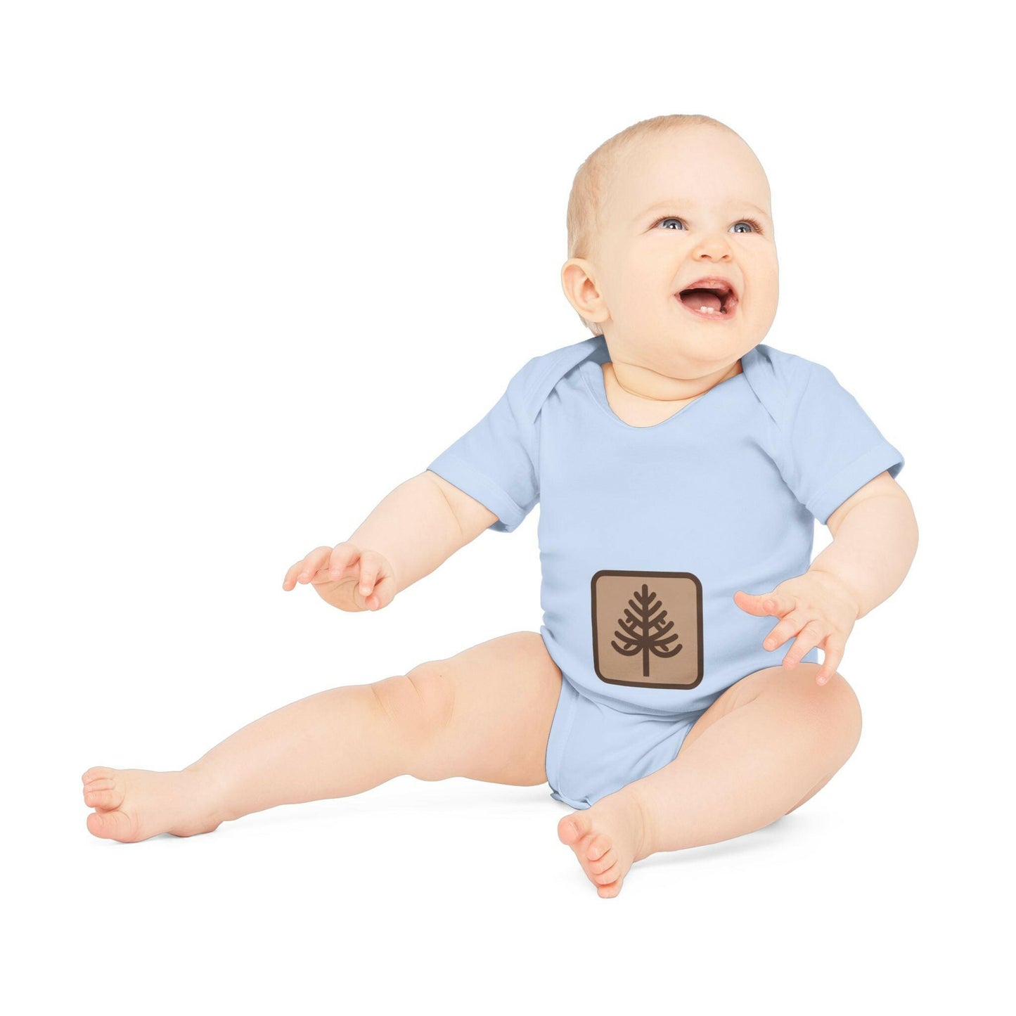 Custom Baby Organic Bodysuit with Tree Design | LittleEcoNest