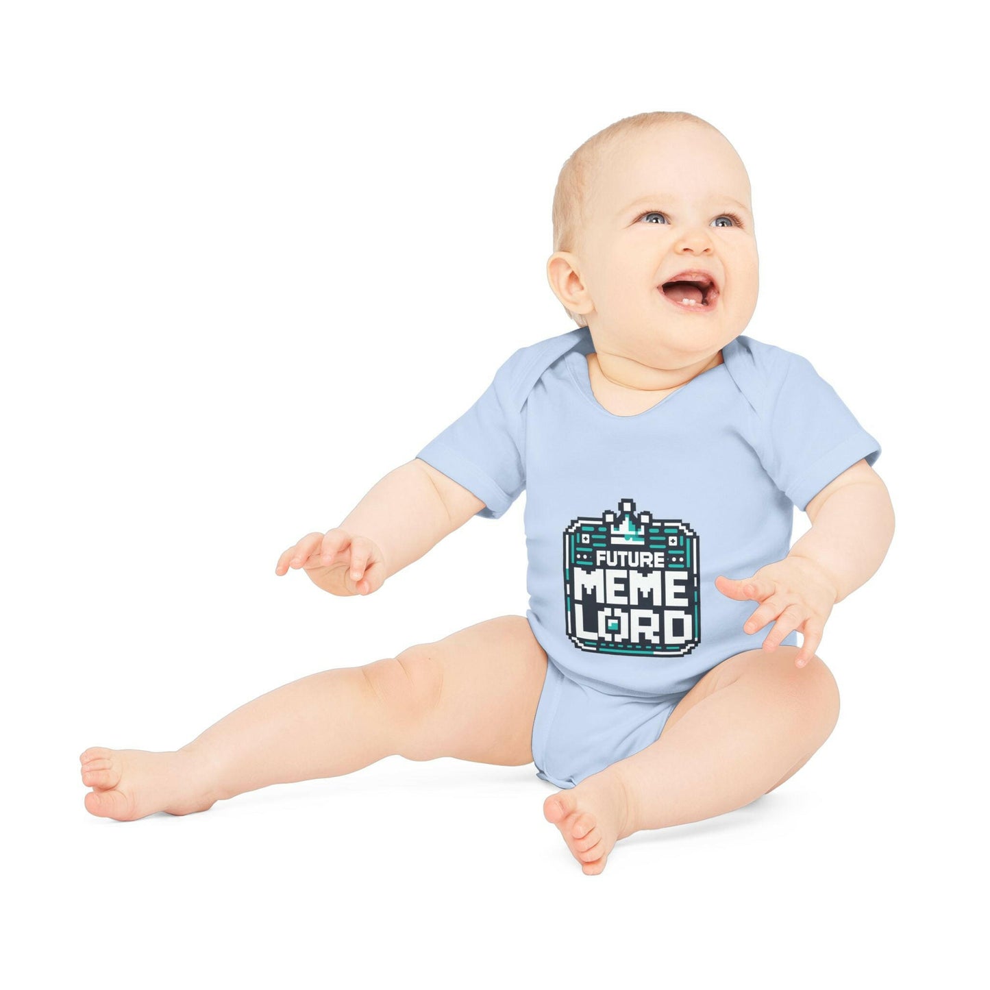 Future Meme Lord Baby Bodysuit - Organic Cotton Short Sleeve Onesie