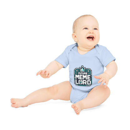 Future Meme Lord Baby Bodysuit - Organic Cotton Short Sleeve Onesie