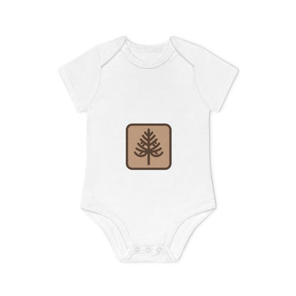 Custom Baby Organic Bodysuit with Tree Design | LittleEcoNest