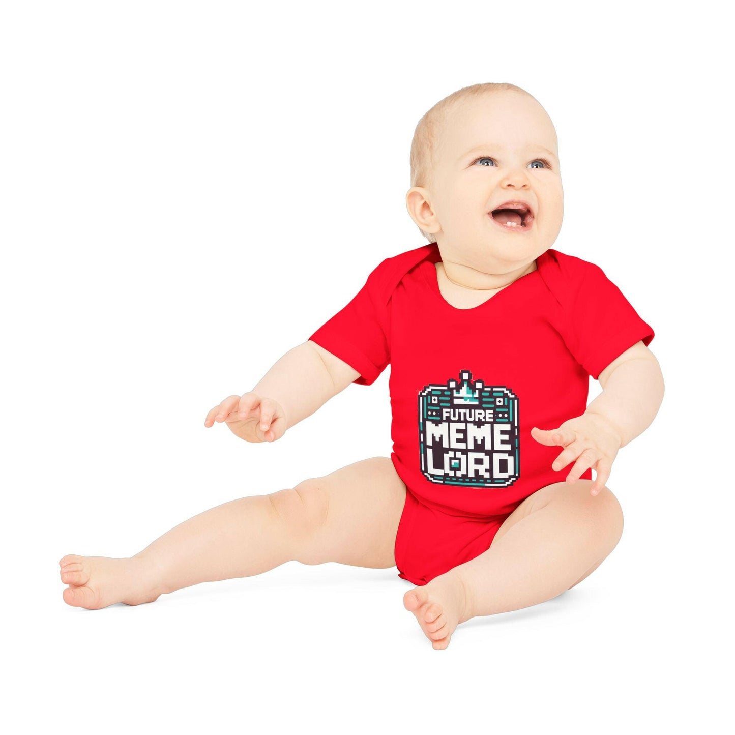 Future Meme Lord Baby Bodysuit - Organic Cotton Short Sleeve Onesie