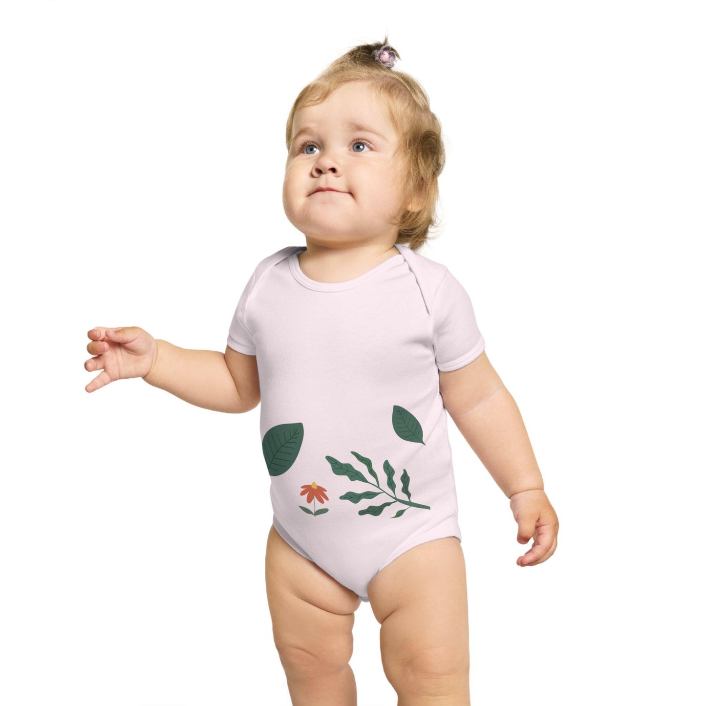 Personalized Floral Baby Bodysuit | LittleEcoNest