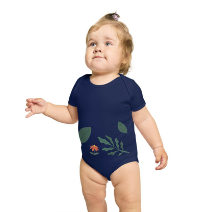 Personalized Floral Baby Bodysuit | LittleEcoNest