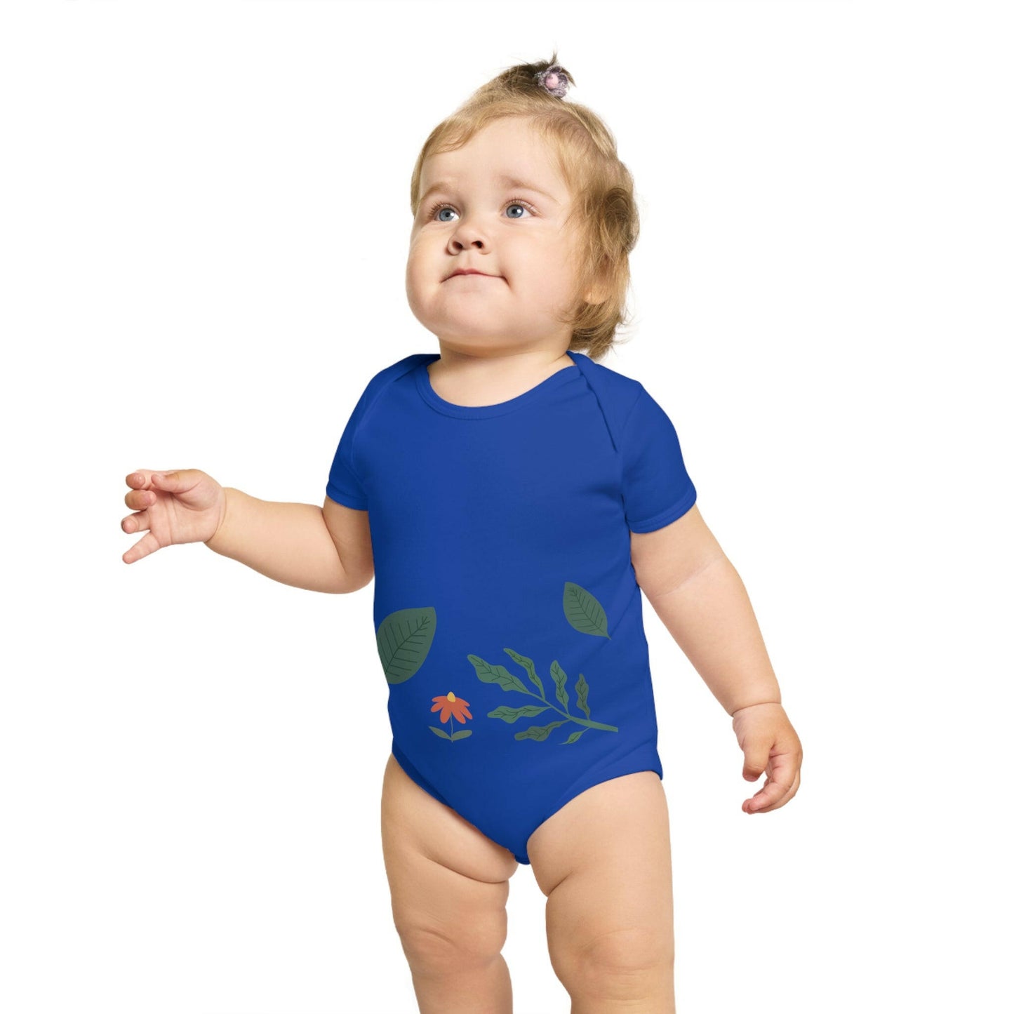 Personalized Floral Baby Bodysuit | LittleEcoNest