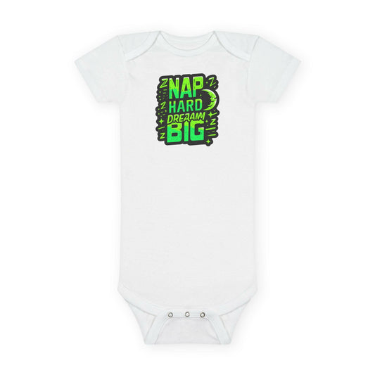 Organic 'Nap Hard, Dream Big' Onesie | LittleEcoNest
