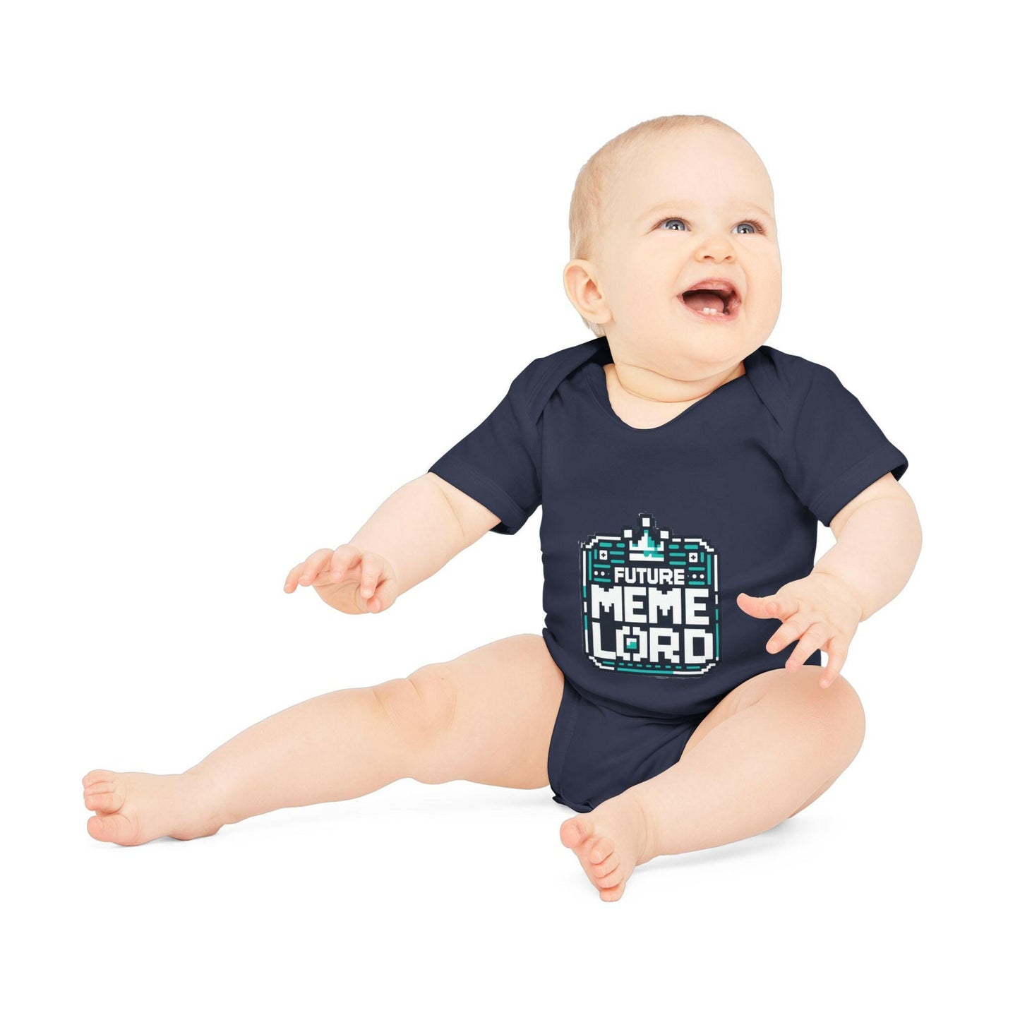 Future Meme Lord Baby Bodysuit - Organic Cotton Short Sleeve Onesie