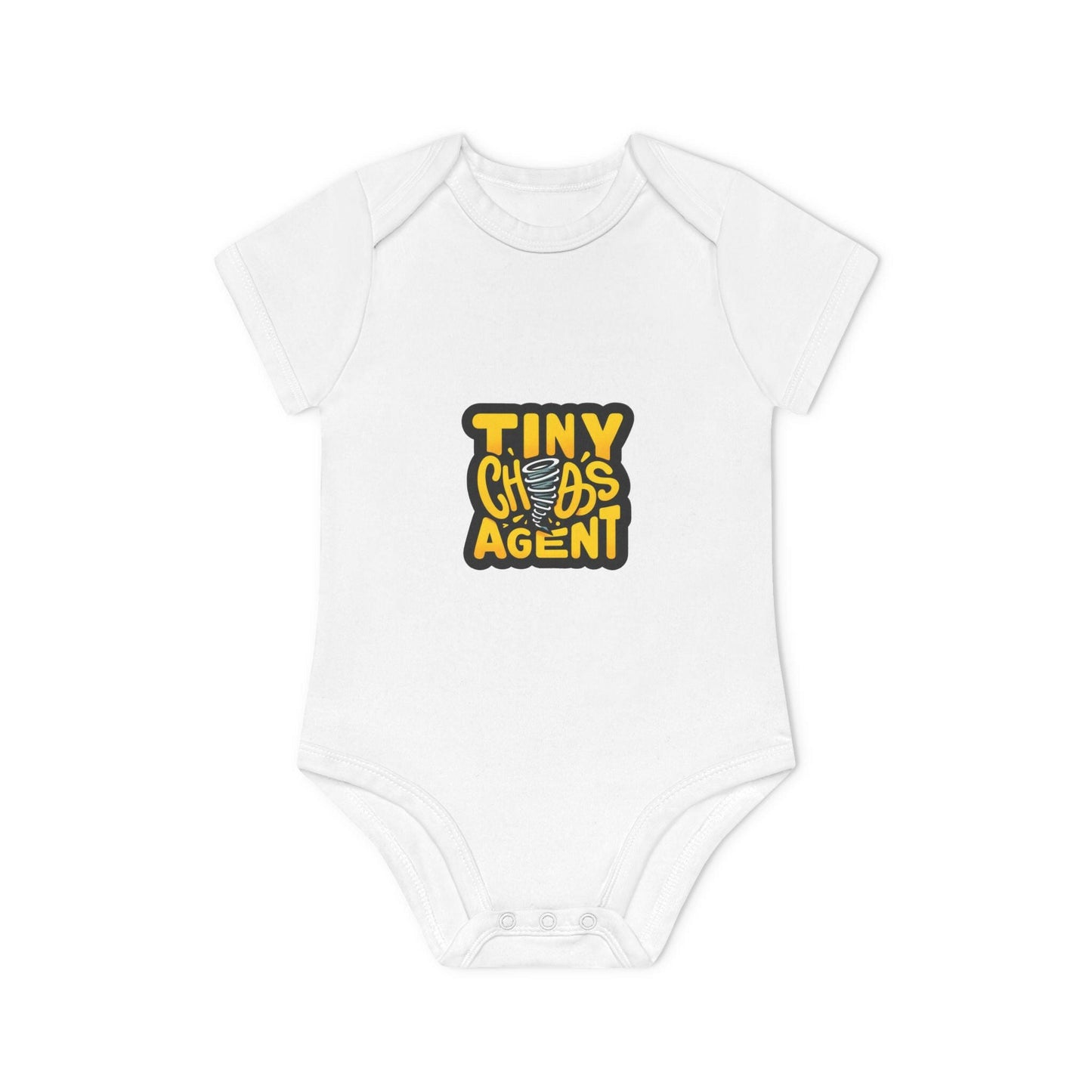 Baby Organic Short Sleeve Bodysuit Tiny Chaos Agent
