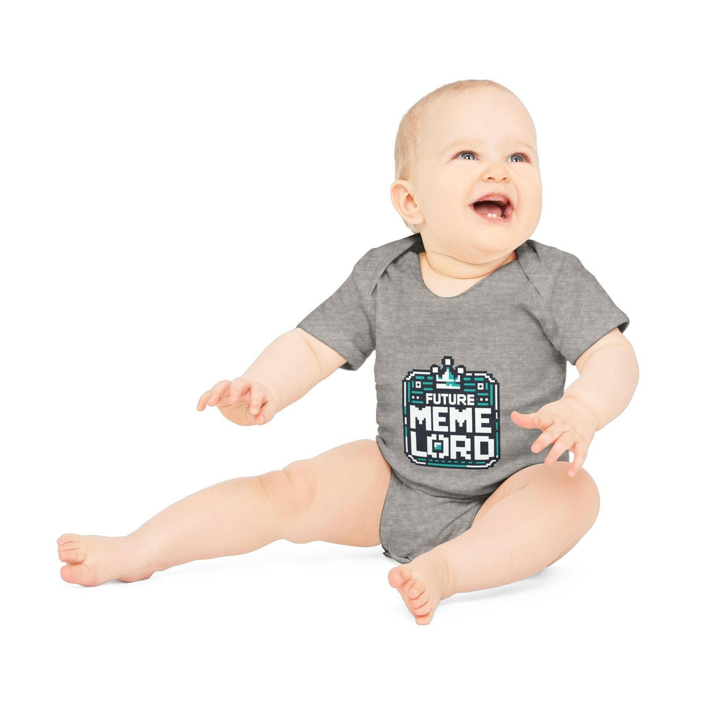 Future Meme Lord Baby Bodysuit - Organic Cotton Short Sleeve Onesie