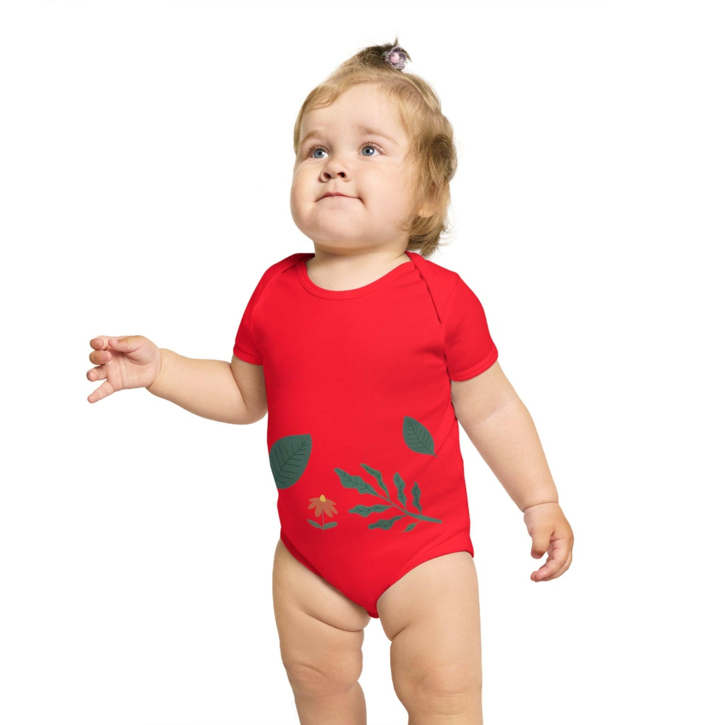Personalized Floral Baby Bodysuit | LittleEcoNest