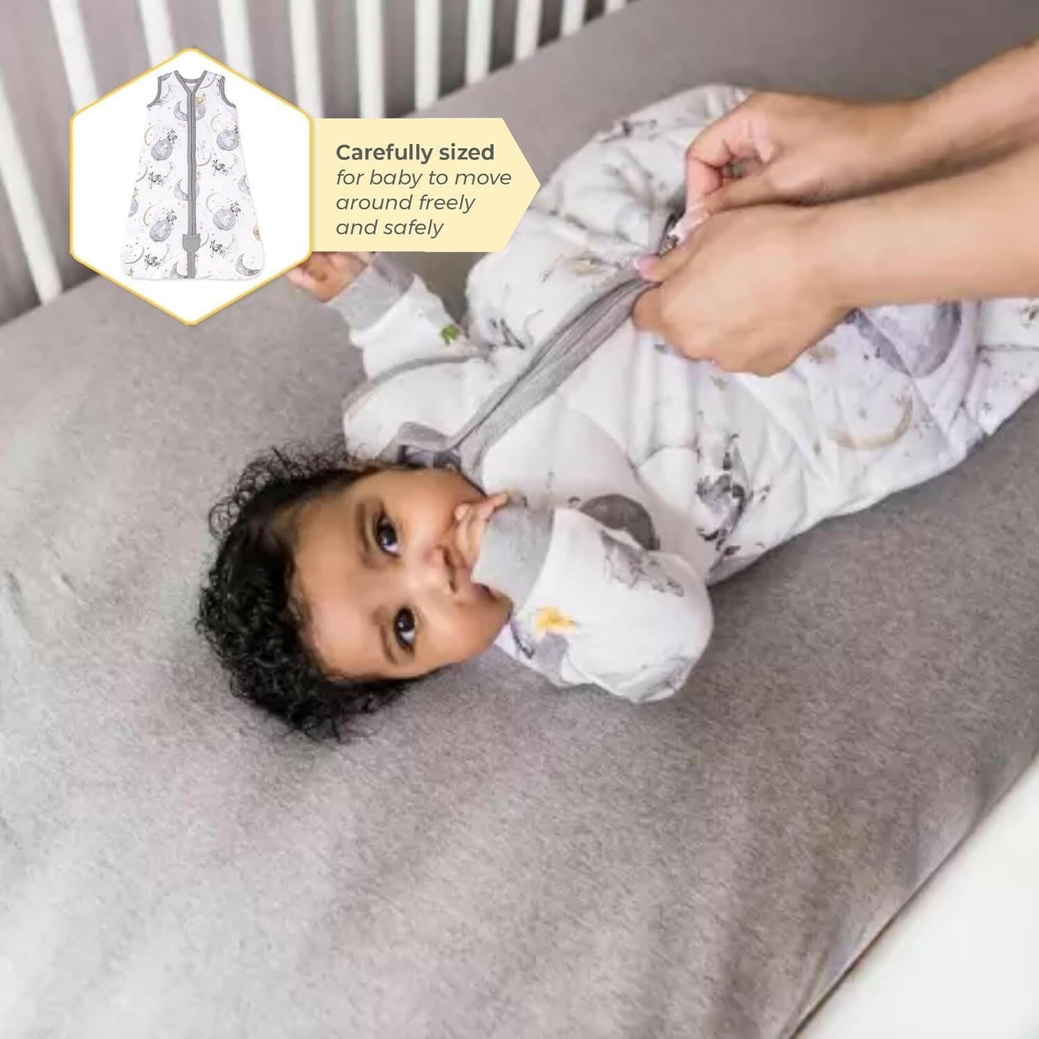 Beekeeper Wearable Blanket, Organic Cotton Swaddle 0.5 or 1.5 TOG, Newborn Essentials Shower Gift